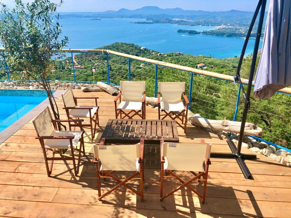 House Tanna Of Villa Intaba Spectacular Sea Views Corfiot Riviera Spartilas Corfu Island Greece Close To Ipsos Beach Spartylas 外观 照片
